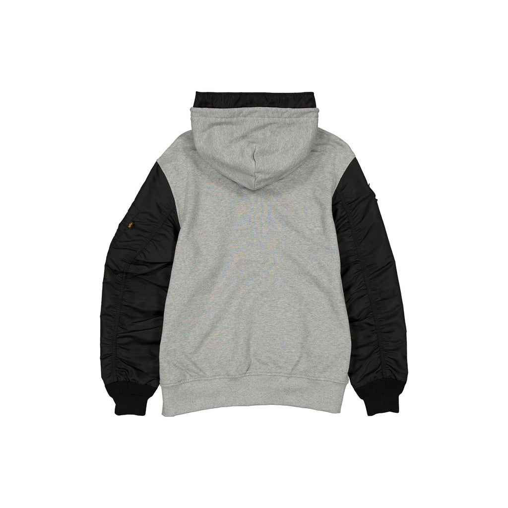 Alpha Industries x Chicago Bulls Gray MA-1 Full Zip Fleece Jacket