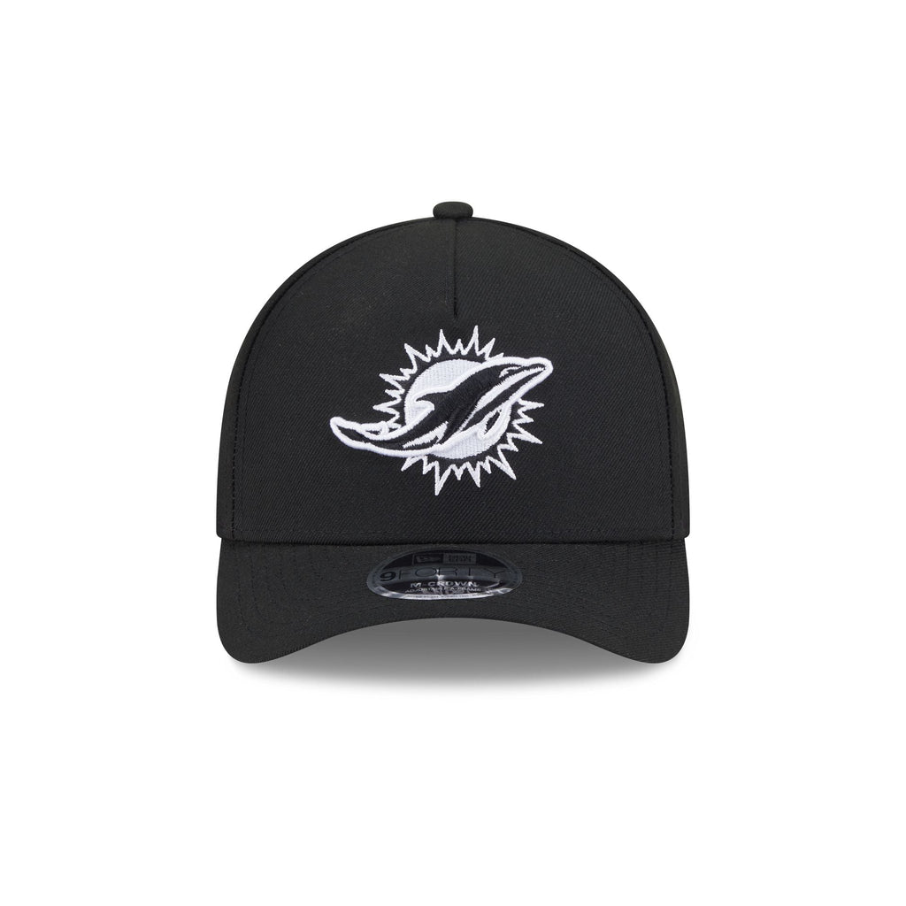 Miami Dolphins Black & White 9FORTY M-Crown A-Frame Snapback Hat