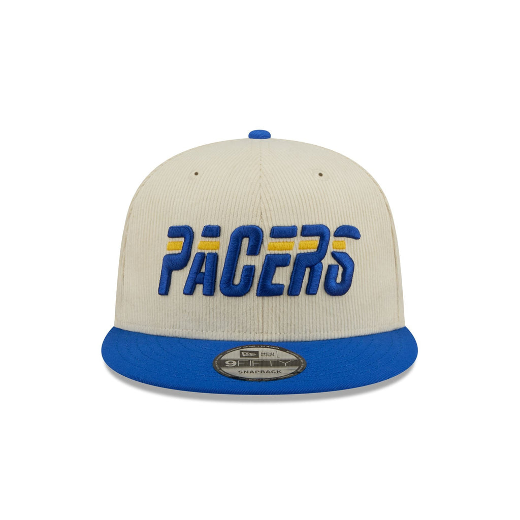 Indiana Pacers 2025 City Edition Chrome White Corduroy 9FIFTY Snapback Hat