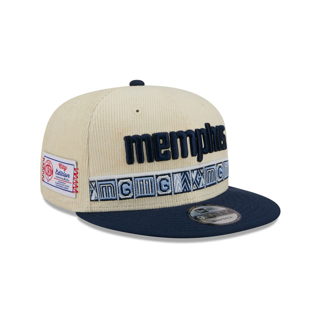 Memphis Grizzlies 2025 City Edition Chrome White Corduroy 9FIFTY Snapback Hat