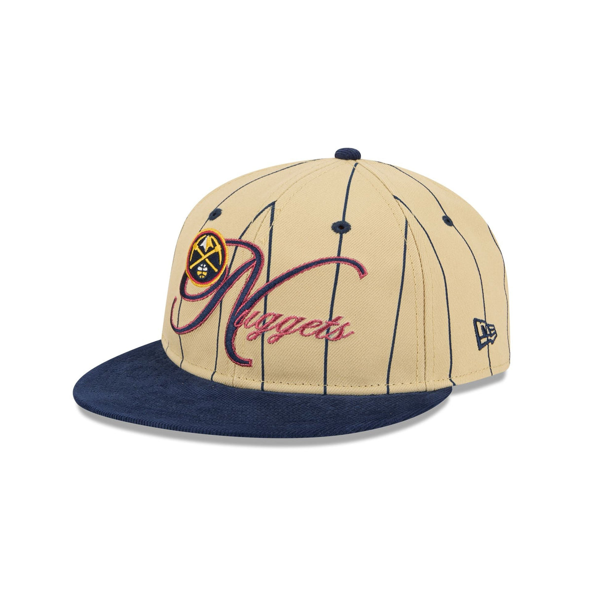 Denver Nuggets Pinstripe Script Retro Crown 9FIFTY Adjustable Hat