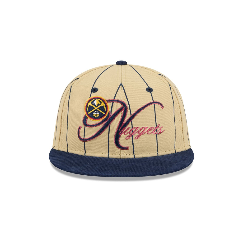 Denver Nuggets Pinstripe Script Retro Crown 9FIFTY Adjustable Hat