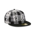 Chicago Bulls Grunge Plaid Retro Crown 59FIFTY Fitted Hat