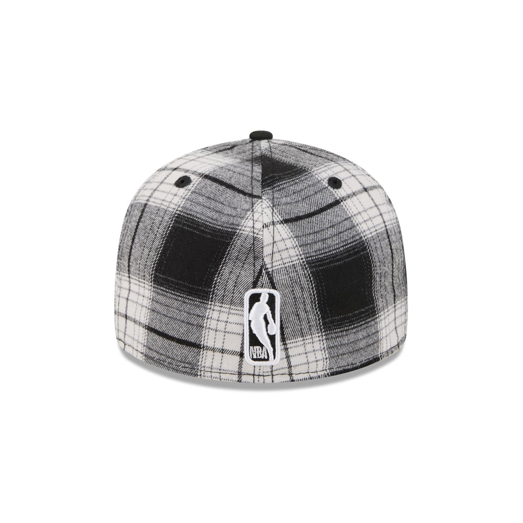 Chicago Bulls Grunge Plaid Retro Crown 59FIFTY Fitted Hat