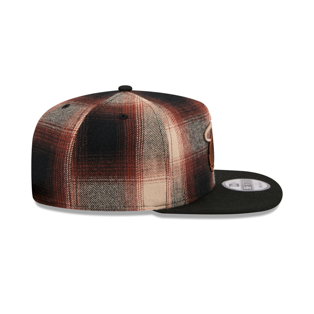 Miami Heat Grunge Plaid 9FIFTY A-Frame Adjustable Hat
