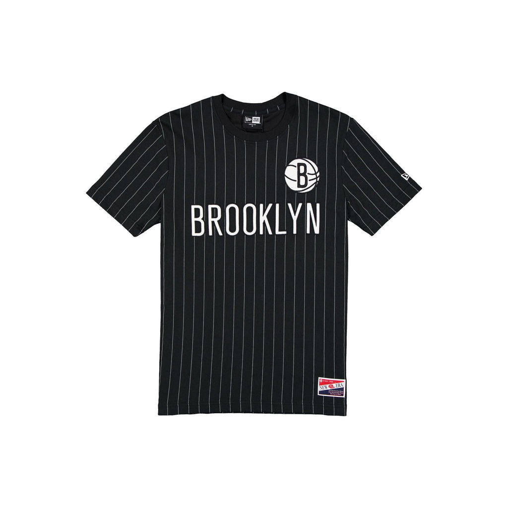 Brooklyn Nets Throwback Applique Pinstripe T-Shirt