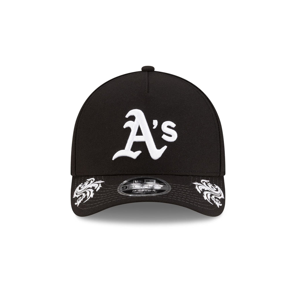 Athletics Script Black and White 9FORTY M-Crown A-Frame Snapback Hat