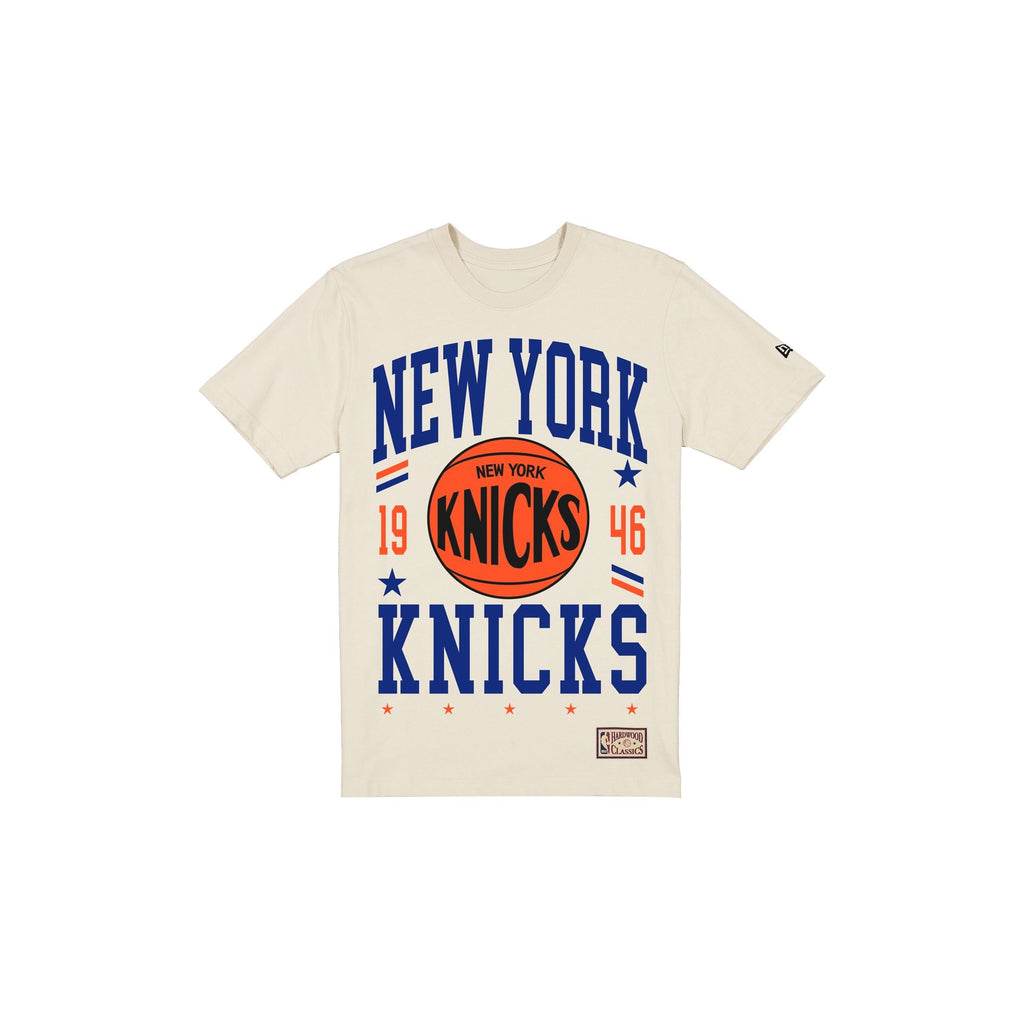 New York Knicks 1946-1963 Hardwood Classics Chrome White T-Shirt