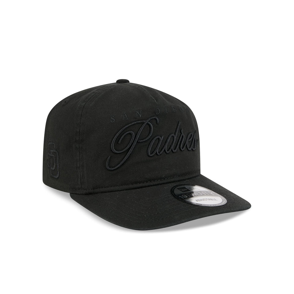 San Diego Padres All Black Scripted 19TWENTY Adjustable Hat