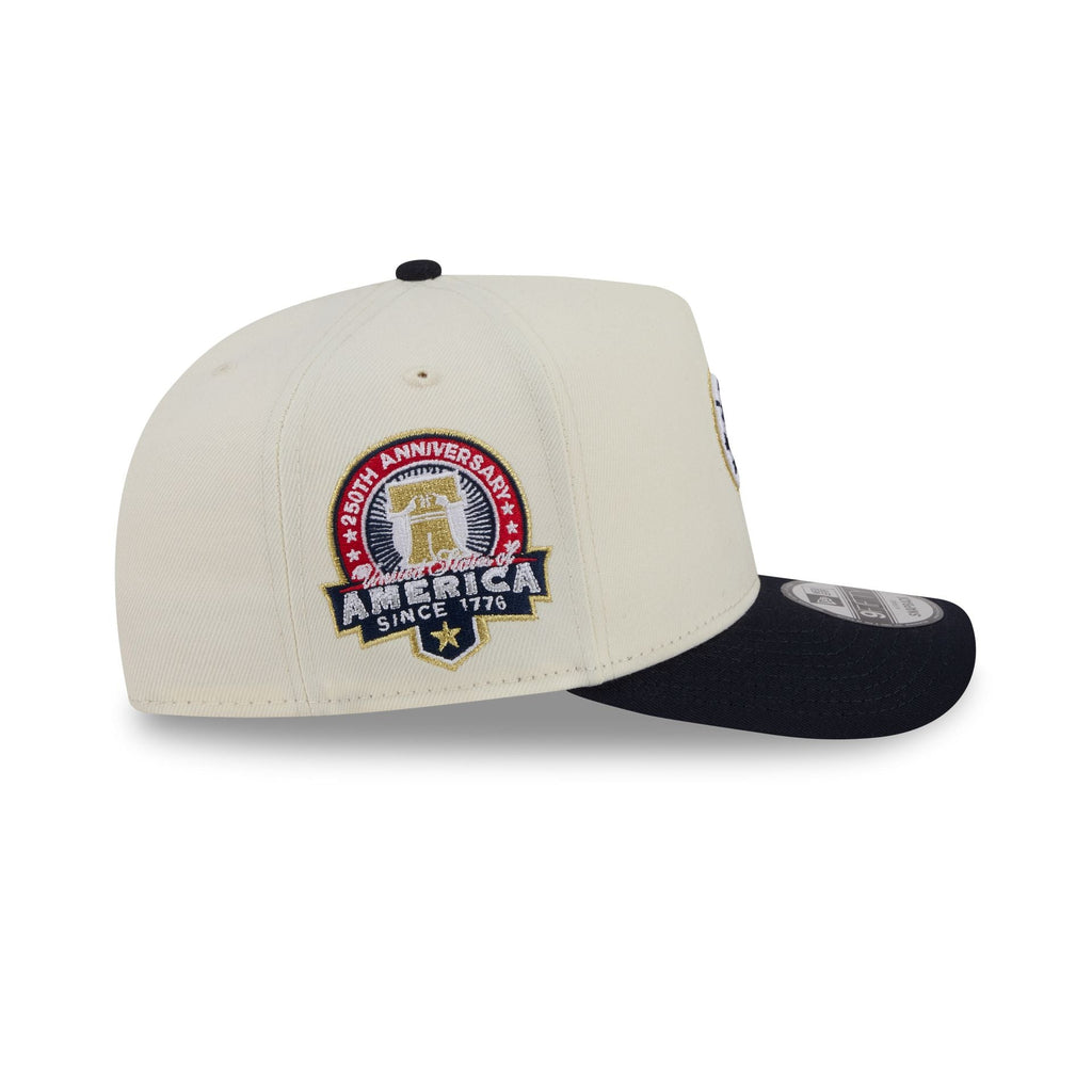 Chicago Cubs Chrome White Stars and Stripes 9FIFTY A-Frame Snapback Hat