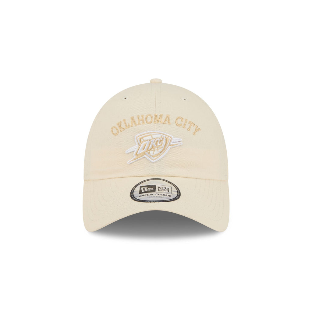Oklahoma City Thunder Team Logo Cream Casual Classic Adjustable Hat