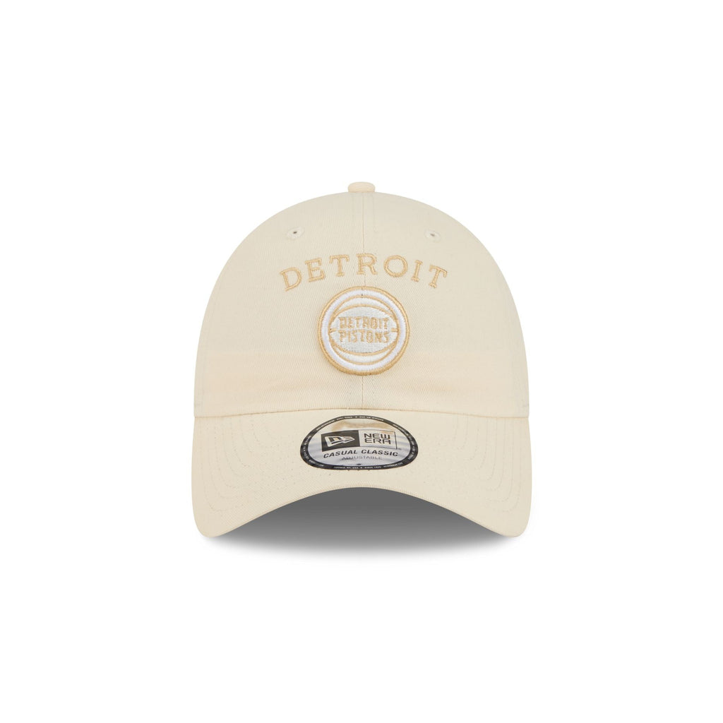 Detroit Pistons Team Logo Cream Casual Classic Adjustable Hat