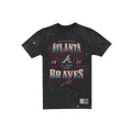 Atlanta Braves Throwback Washed Graphic Black T-Shirt