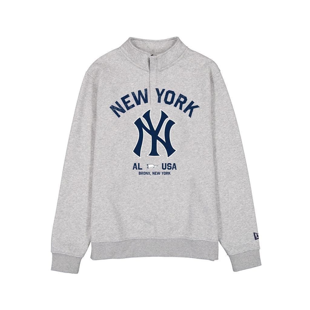 New York Yankees Heather Gray Quarter Zip