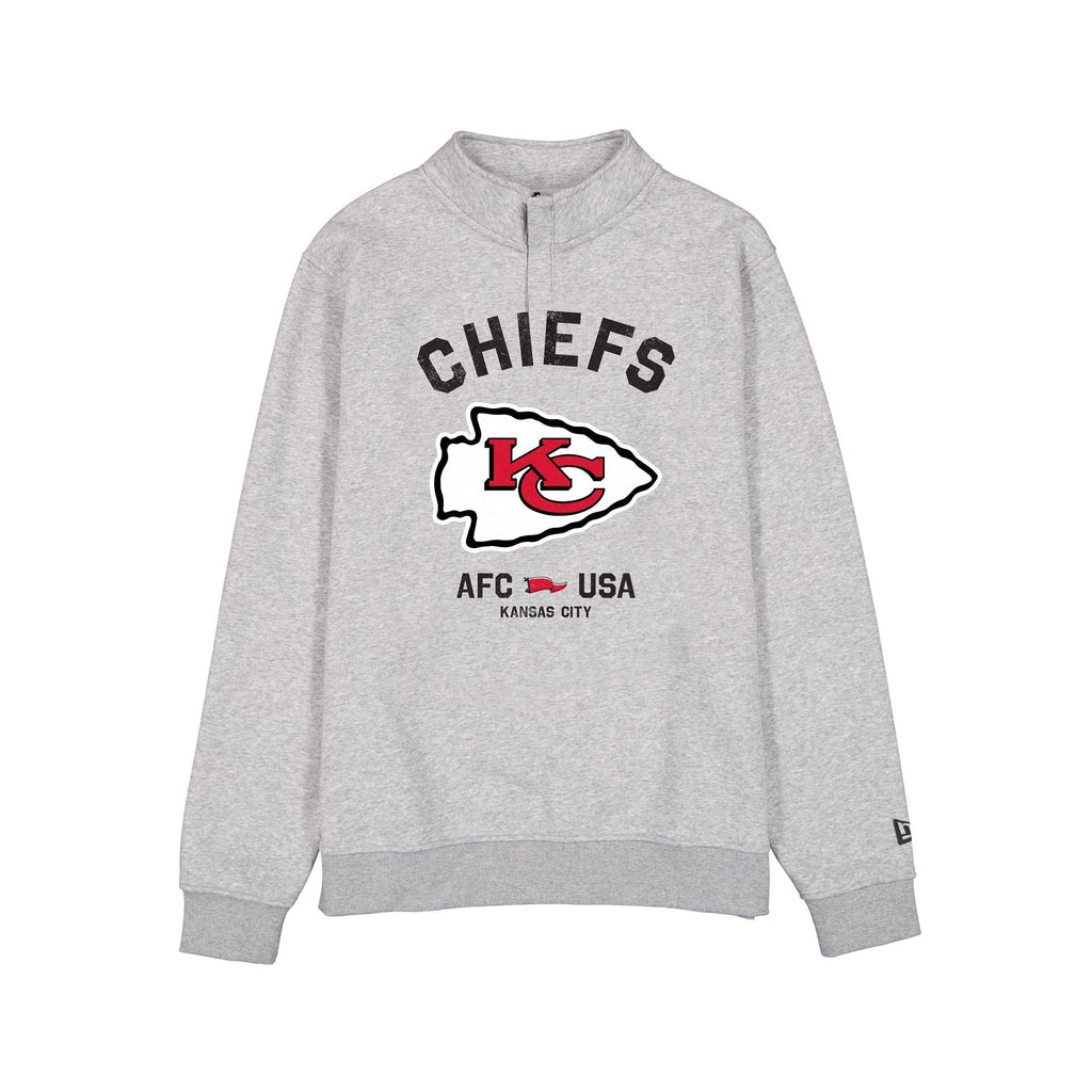 Kansas City Chiefs Heather Gray Quarter Zip