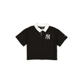 New York Yankees Women's Cropped Black Polo
