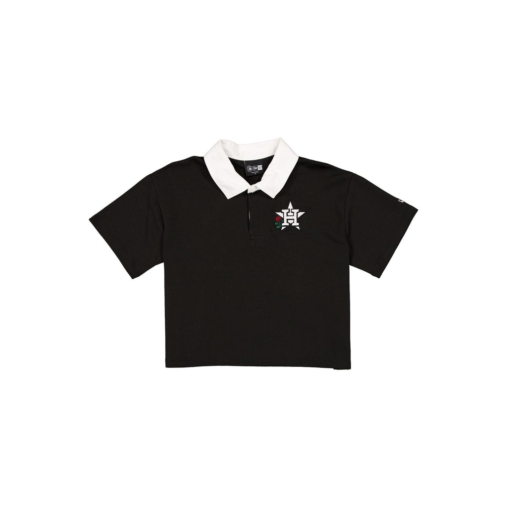 Houston Astros Women's Cropped Black Polo