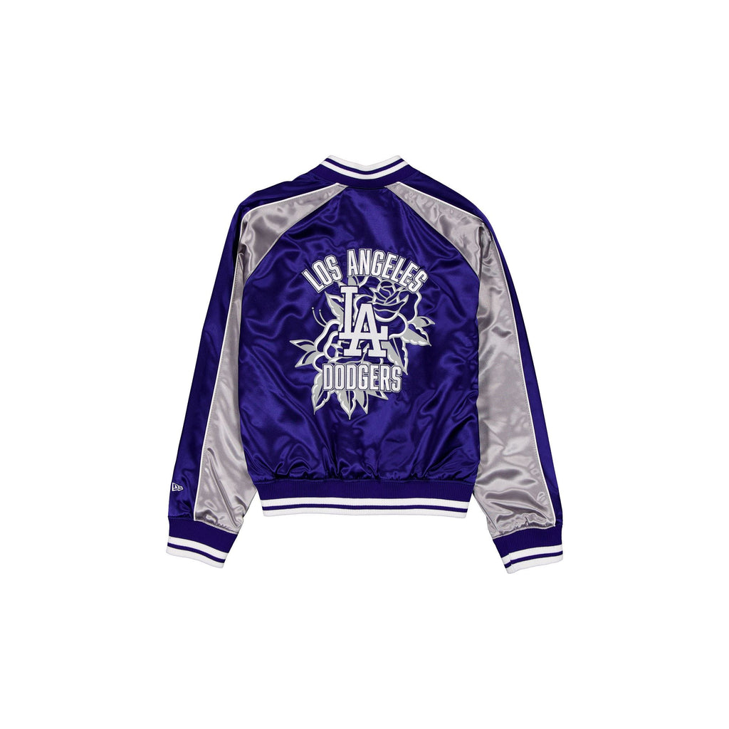 Los Angeles Dodgers Women's Floral Satin Varsity Jacket