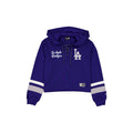 Los Angeles Dodgers Women's Throwback Cropped Tie Hoodie