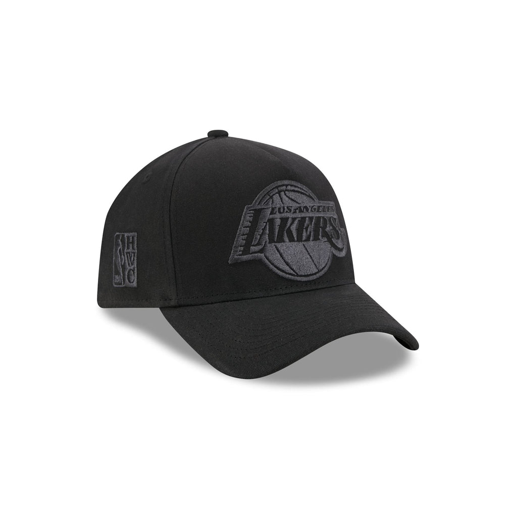 Los Angeles Lakers Waxed Canvas Black 59FORTY A-Frame Fitted Hat