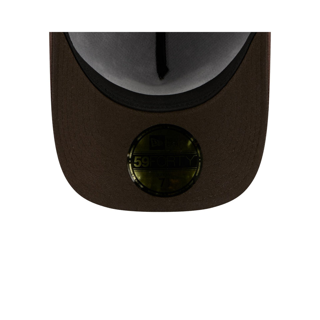 New York Knicks Waxed Canvas Brown 59FORTY A-Frame Fitted Hat