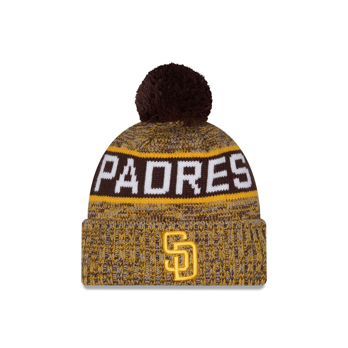 San Diego Padres Tri Color Pom Knit Hat