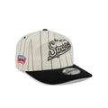 San Antonio Spurs Chrome White Pinstripe 19TWENTY Snapback Hat