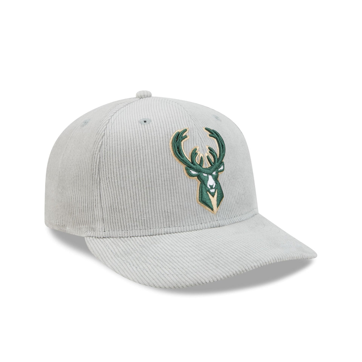 Milwaukee Bucks Light Gray Corduroy 59FIFTY Fitted Hat