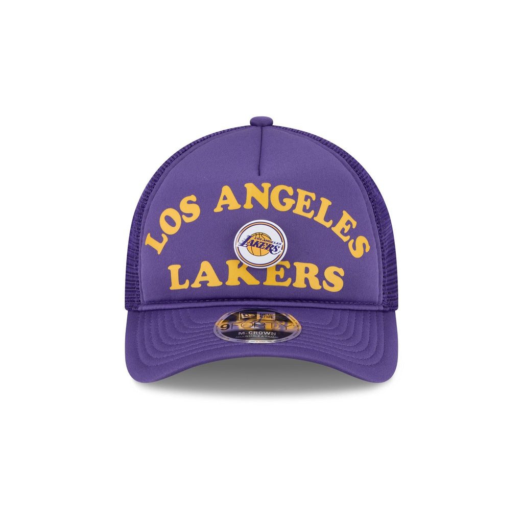 Los Angeles Lakers Button 9FORTY M-Crown A-Frame Trucker Hat