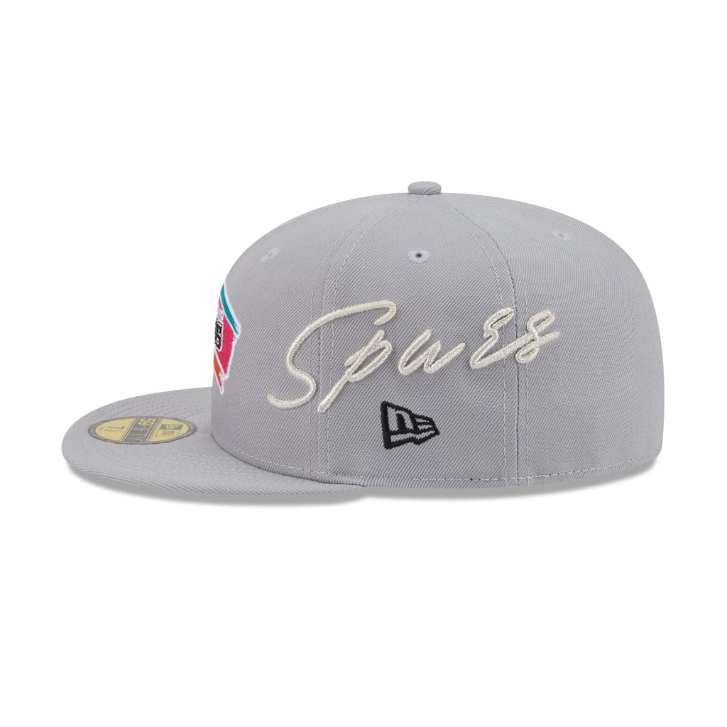 San Antonio Spurs Side Script 59FIFTY Fitted Hat