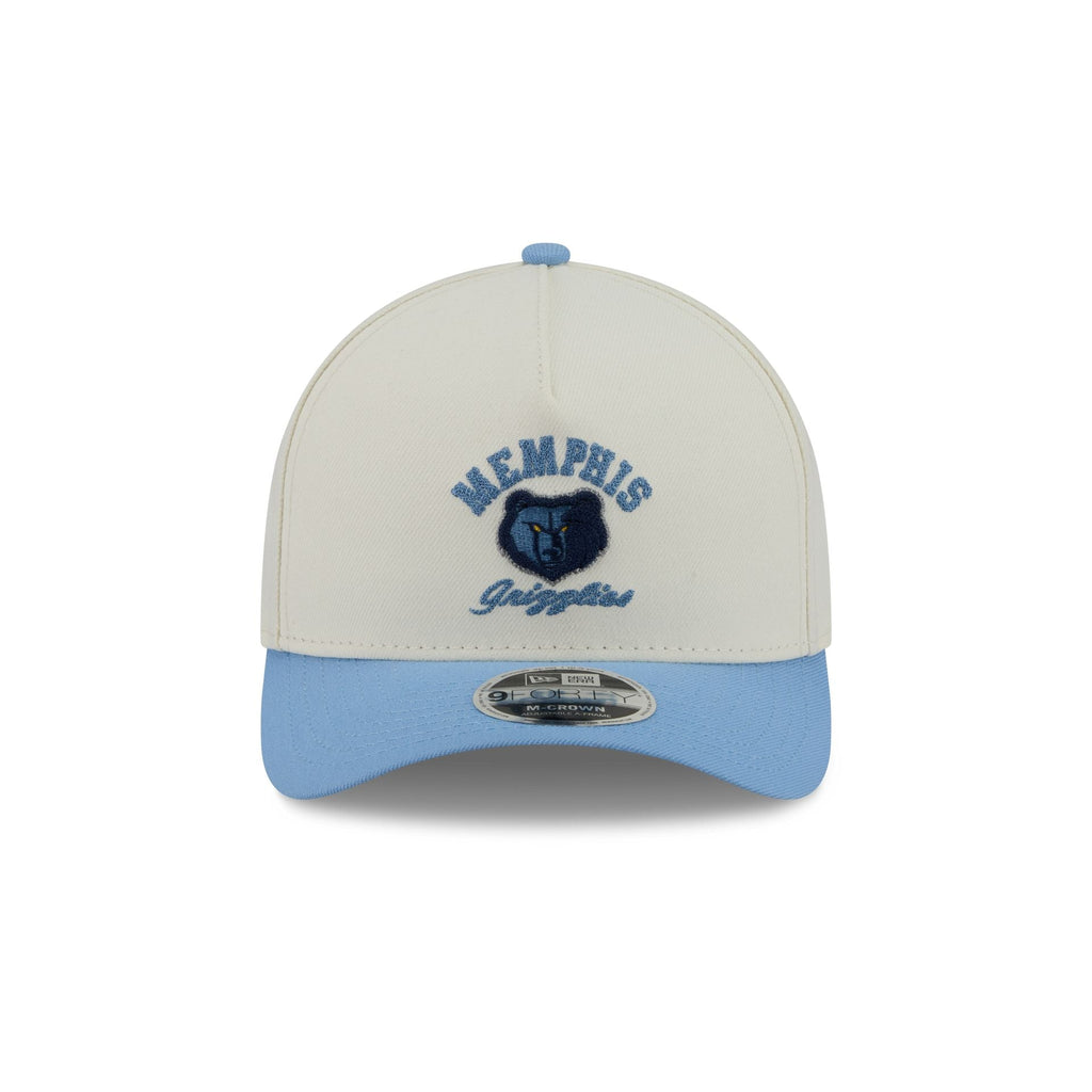 Memphis Grizzlies Arched Graphic Chrome White 9FORTY M-Crown A-Frame Snapback Hat