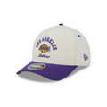 Los Angeles Lakers Arched Graphic Chrome White 9FORTY M-Crown A-Frame Snapback Hat