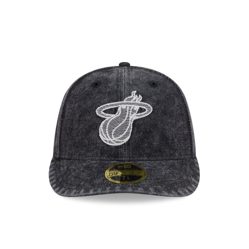 Miami Heat Black Denim Low Profile 59FIFTY Fitted Hat