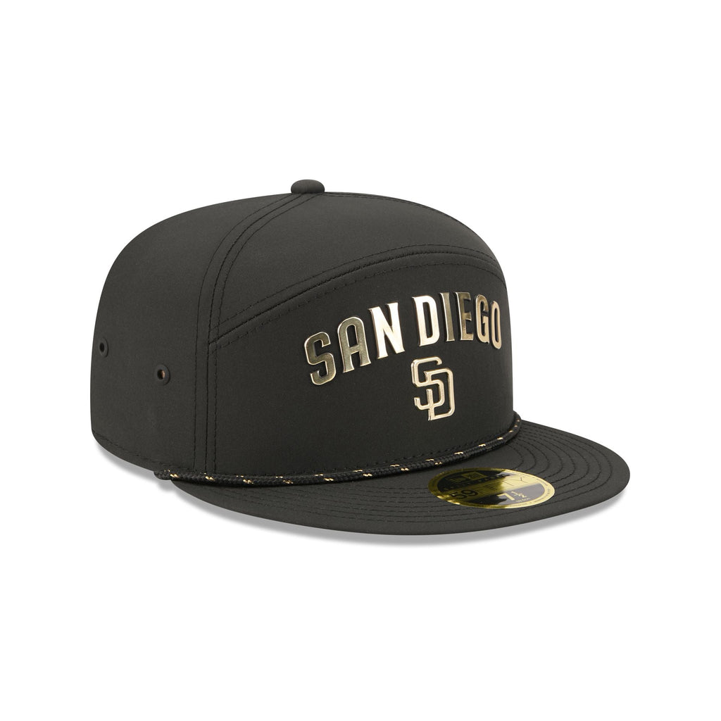 San Diego Padres Gold Logo Rope Split Panel 59FIFTY Fitted Hat