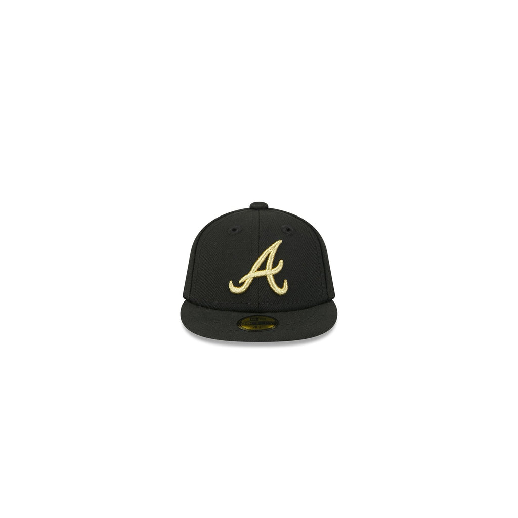 Atlanta Braves Gold Logo Mini 59FIFTY Fitted Hat