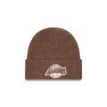 Los Angeles Lakers Woolen Tan Short Cuff Knit Beanie Hat