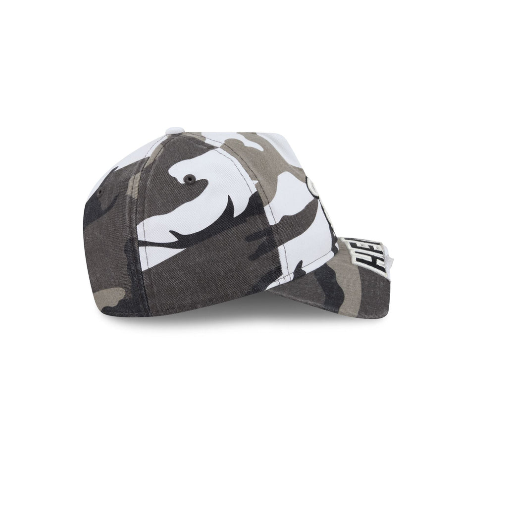 Miami Heat Washed Camo 9FORTY A-Frame Unstructured Cut-Off Visor Snapback Hat