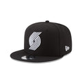 Portland Trail Blazers Basic Black & White 9FIFTY Snapback Hat
