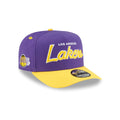 Los Angeles Lakers Hardwood Classics 90s Script 9FIFTY A-Frame Snapback Hat